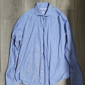 Burma Bibas Men's Blue Striped Shirt 17 X 34/35
